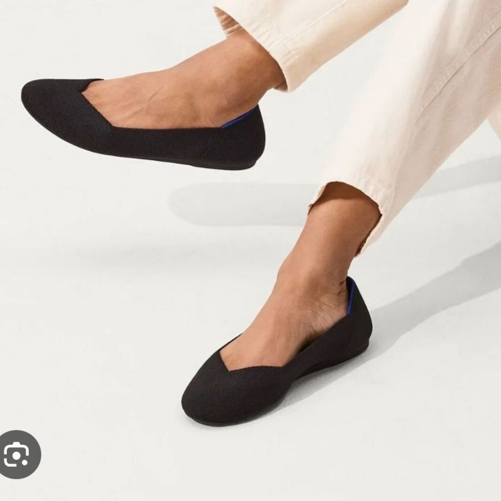 Rothy's the flat slip-on shoe Women's Size 9.5 Black